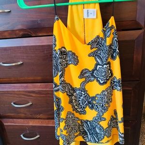 Yellow/Black Floral Express Tank Top